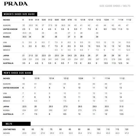 men's prada size guide|prada purses size chart.